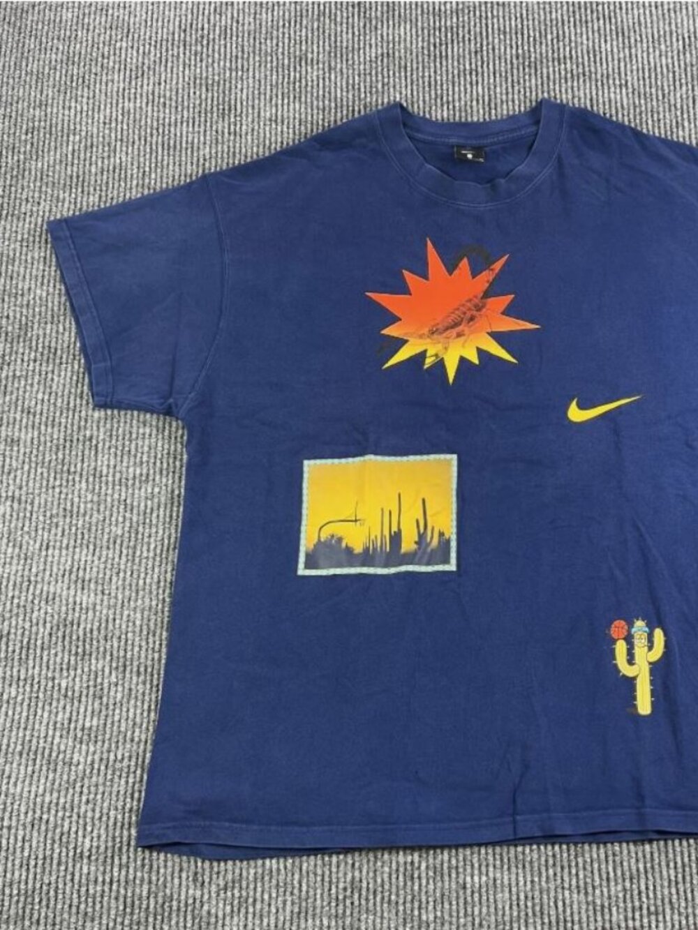 Nike Shirt Mens Medium Black City Exploration Basketball Desert 100% Cotton
